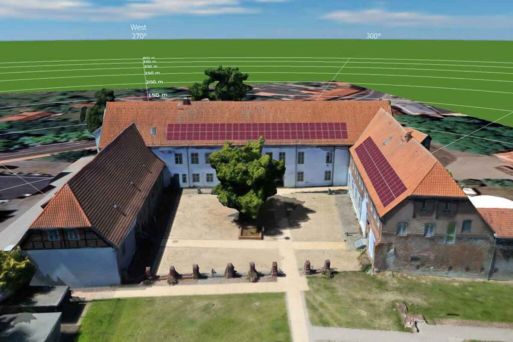 Simulation Geplante PV-Anlage Amtsgebäude Rehna